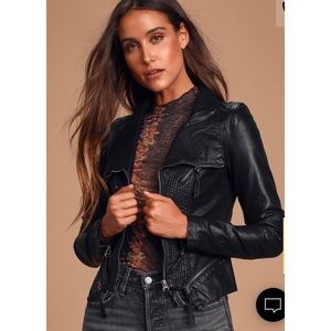 Lulus Up on a Tuesday Black Vegan Leather Jacket